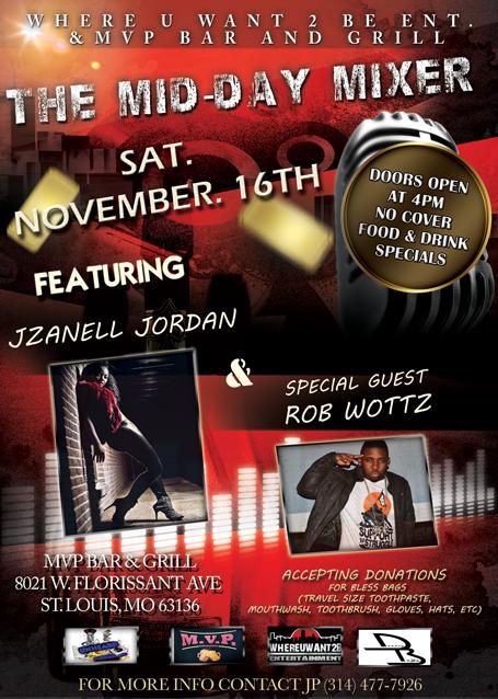 FREE MID-DAY MIXER @MVPSportsBar314 NOV. 16TH STARRING @ROBWOTTZ @jzajzajzanell 