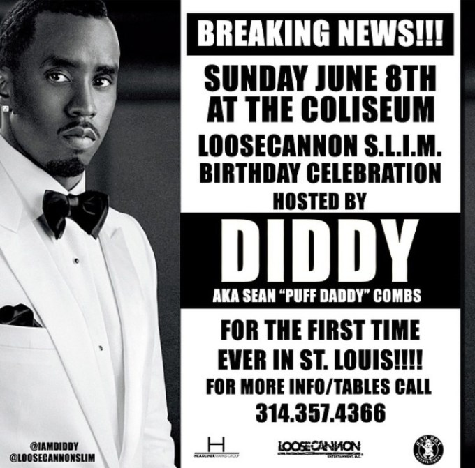 BREAKING NEWS HIP HOP MOGUL DIDDY IN ST.LOUIS JUNE 8TH